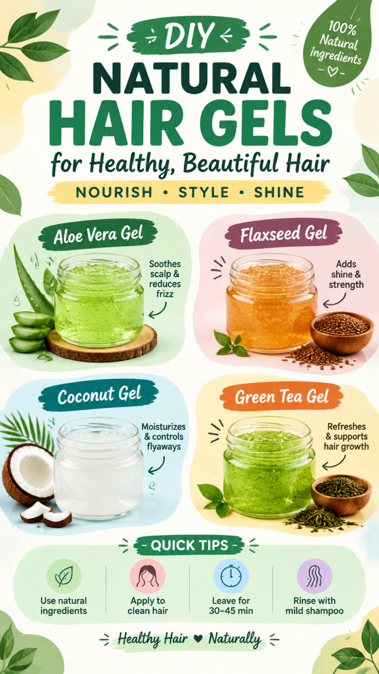 4 Natural Hair Gels for Hair Growth, Hair Fall Control, Dandruff Relief  Shine