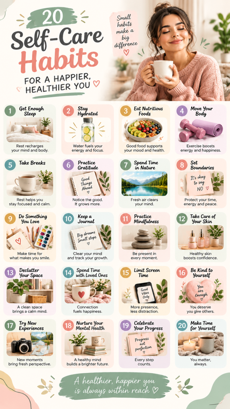 20 Self-Care Habits for Women to Boost Wellness, Happiness  Daily Well-Being