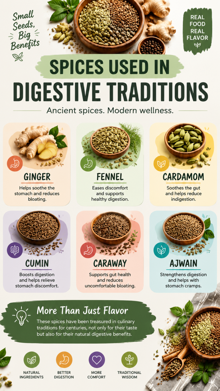Digestive Health Spices Traditional Herbs  Seeds Used After Meals