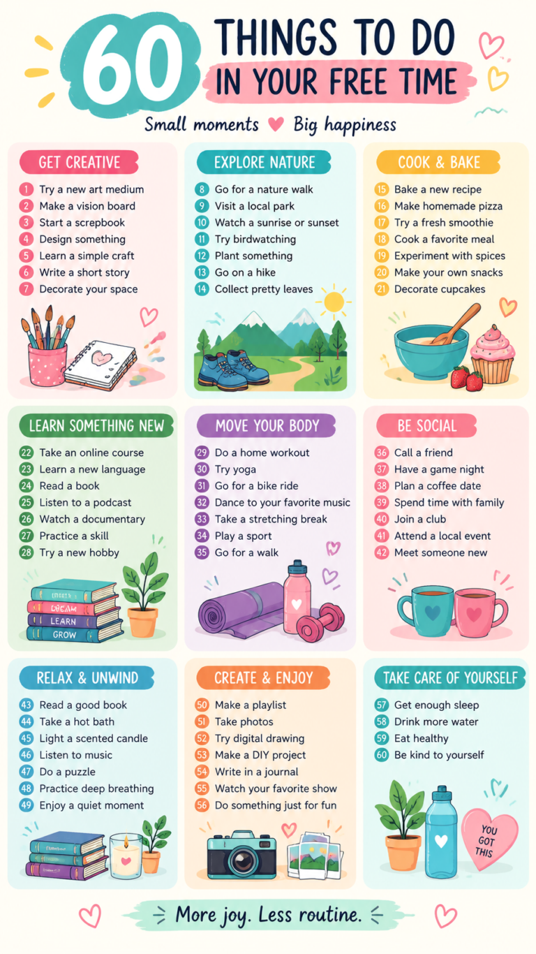 60 Creative Things To Do In Your Free Time DIY Crafts, Hobbies  Ideas