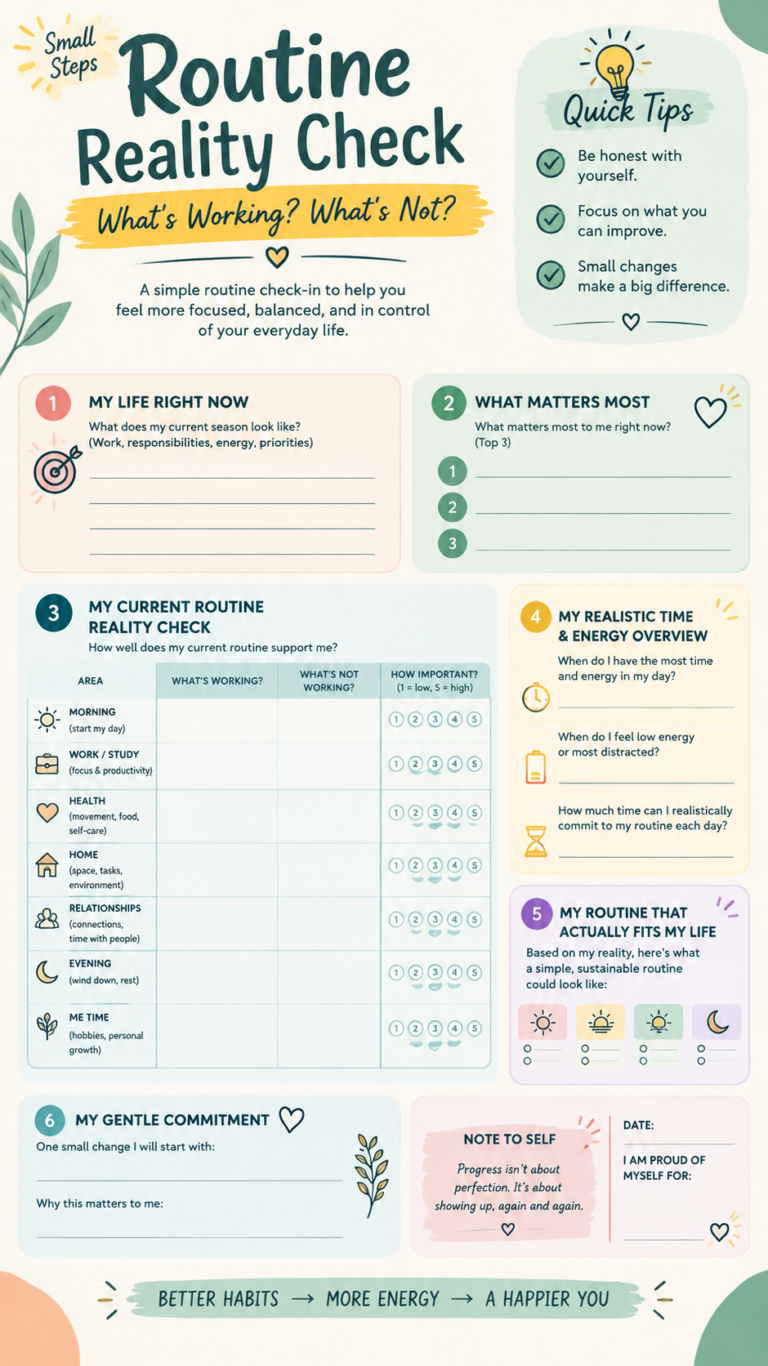 Create a Realistic Routine That Fits Your Life, Energy  Goals