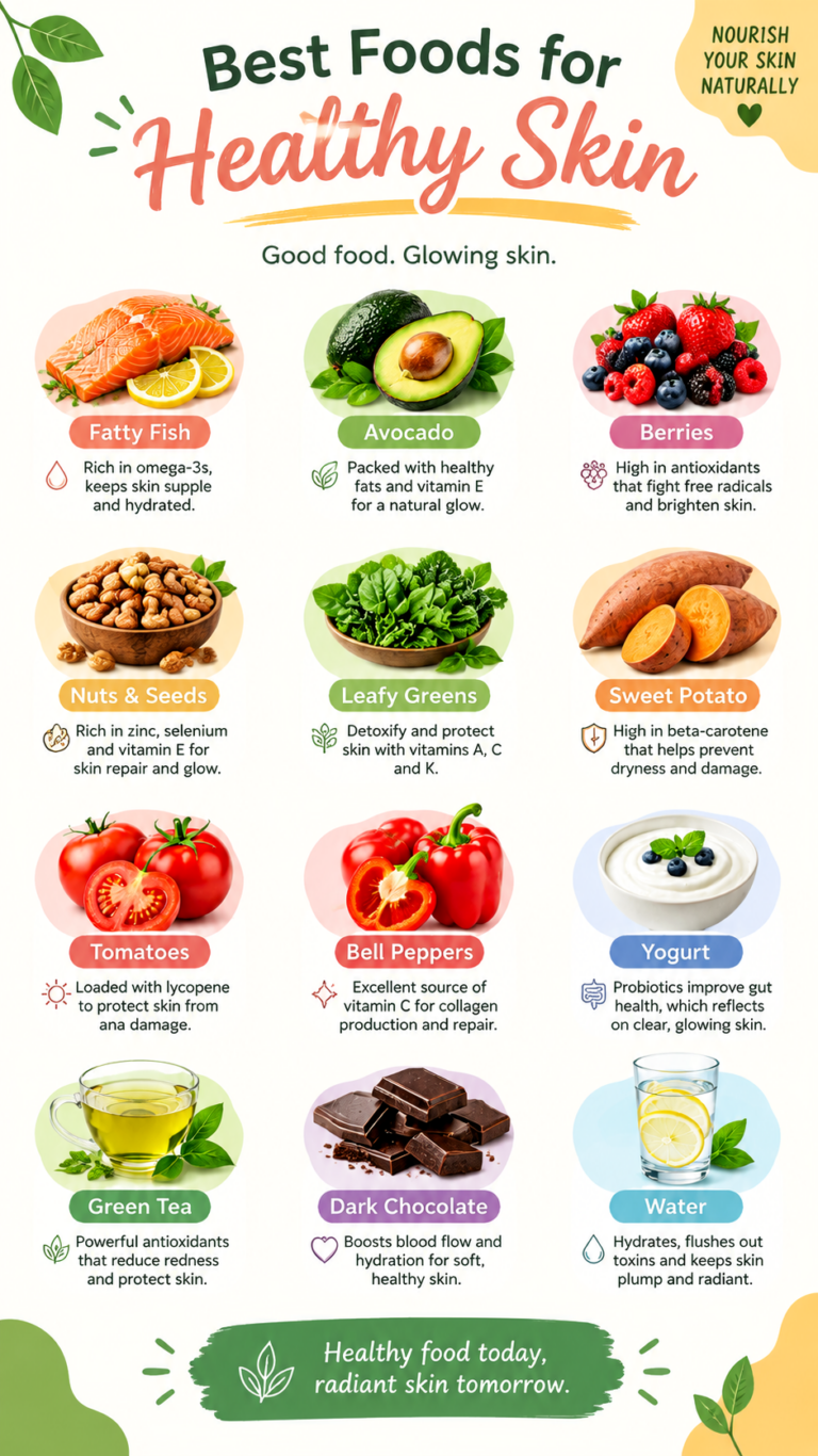 Healthy Skin Starts With What You Eat Foods for Glowing Skin